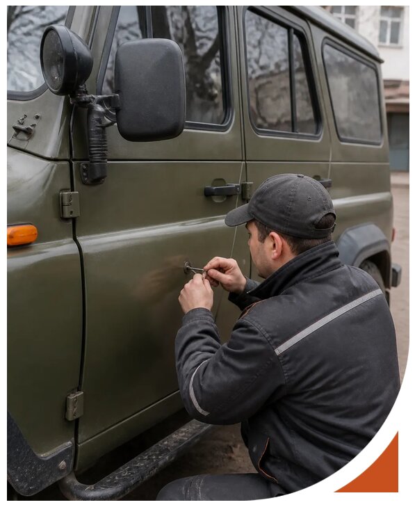 Профессиональное вскрытие автомобиля УАЗ без повреждений в Новокуйбышевске